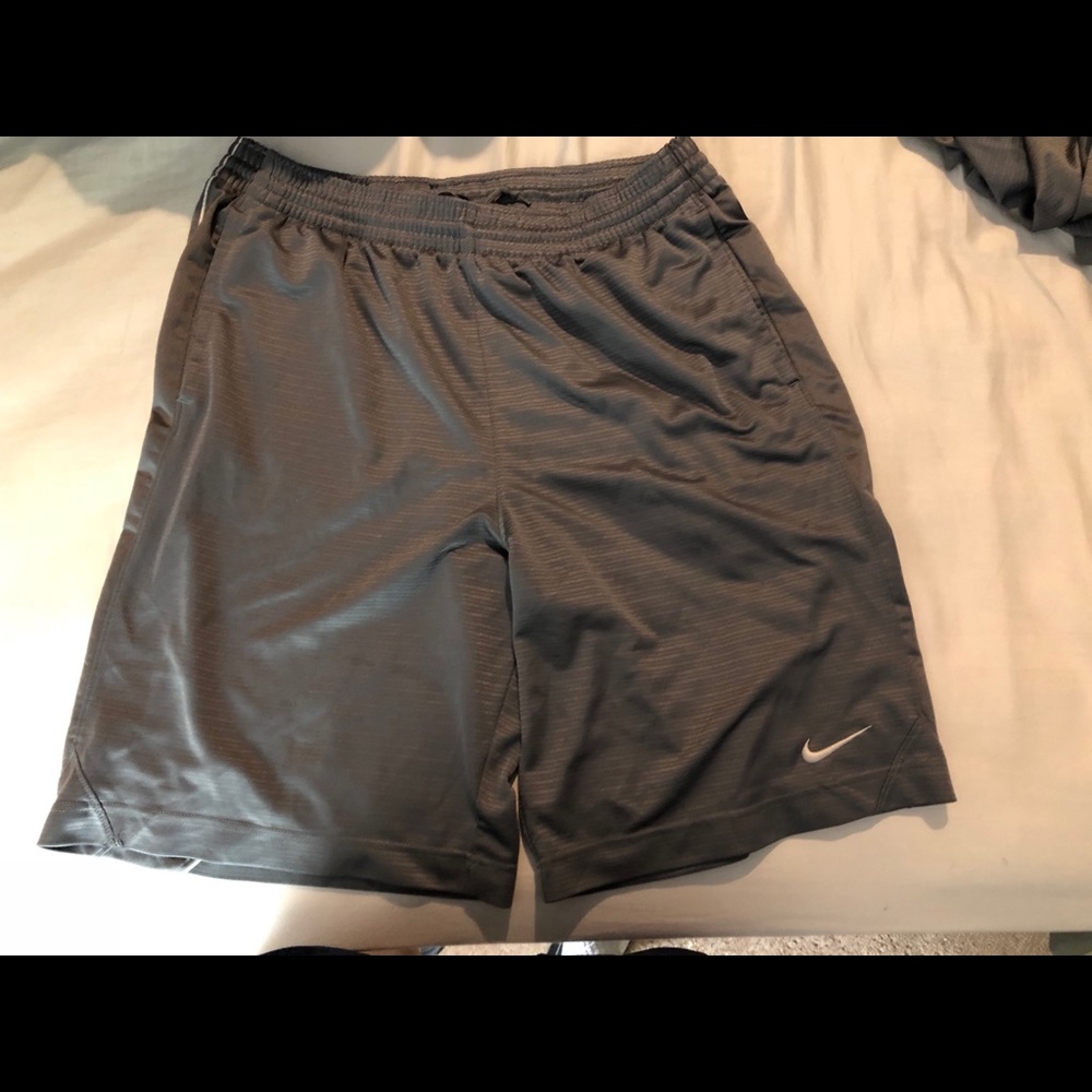 Grey Nike Basketball Shorts w/White Accent